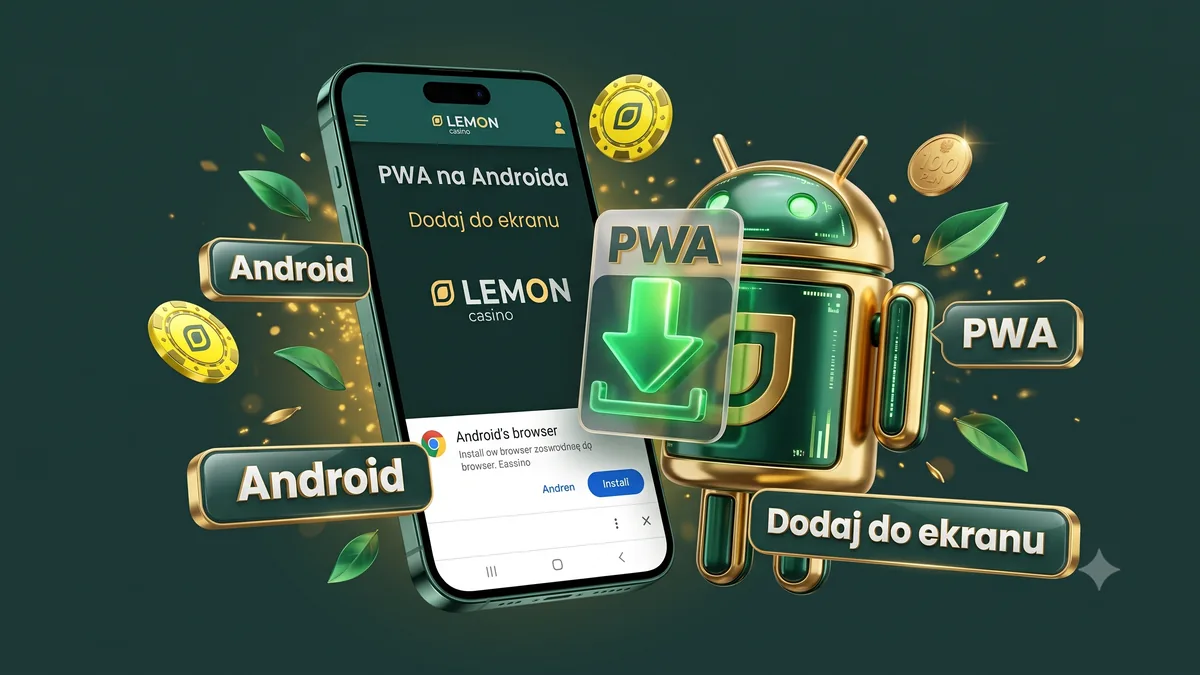 Lemon Casino na Android – dodanie PWA do ekranu